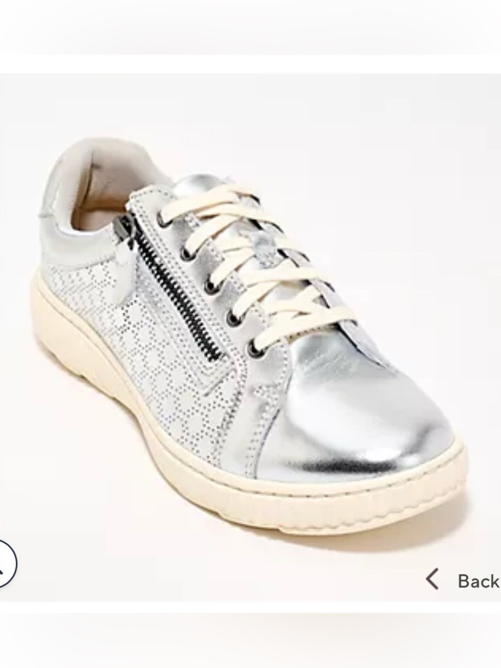 NIB Clarks Collection Perforated Leather Sneaker Caroline Ayla Womens Size 8.5